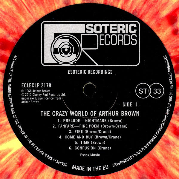 The Crazy World Of Arthur Brown : The Crazy World Of Arthur Brown (LP, Album, Ltd, RE, Yel)