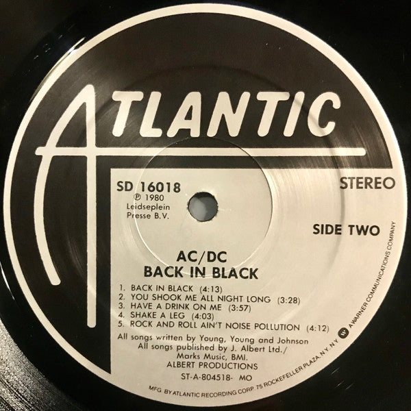 AC/DC : Back In Black (LP, Album, MO,)