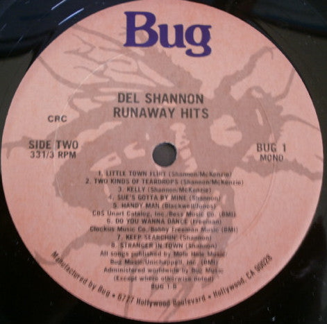 Del Shannon : Runaway Hits (LP, Comp, Mono, Clu)