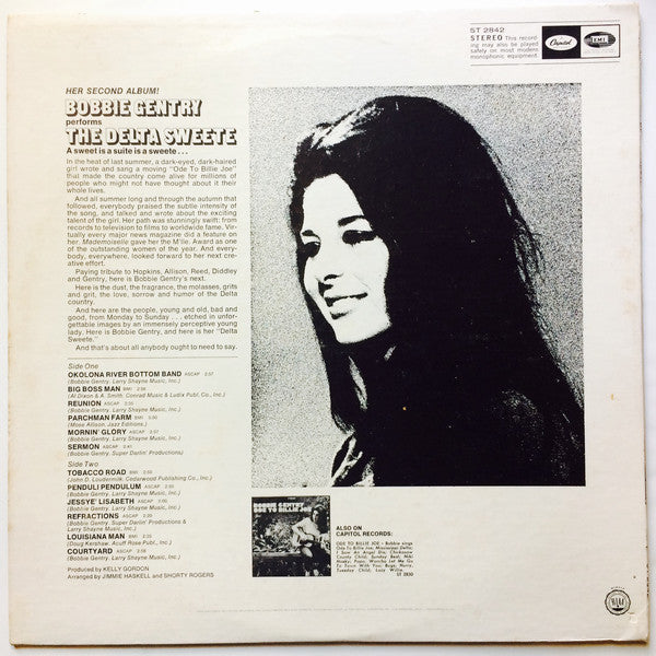 Bobbie Gentry : The Delta Sweete (LP, Album, Jac)