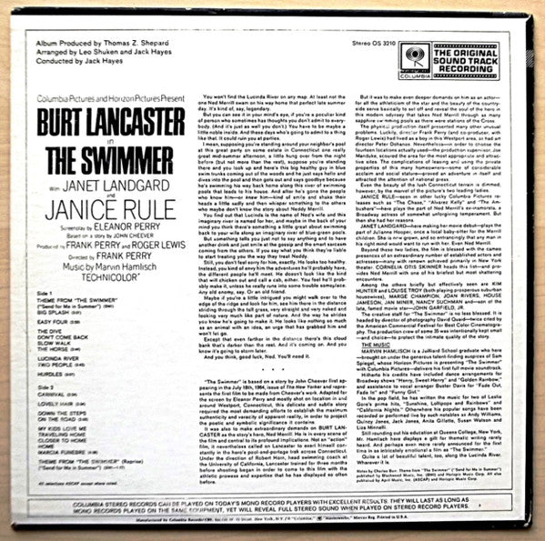 Marvin Hamlisch : The Swimmer (LP, Album, Mono, Promo)