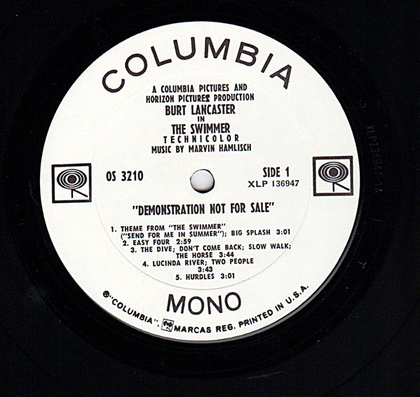 Marvin Hamlisch : The Swimmer (LP, Album, Mono, Promo)