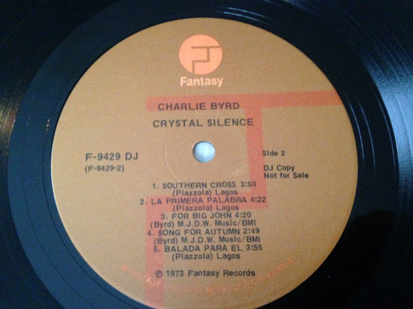 Charlie Byrd : Crystal Silence (LP, Album, Promo)