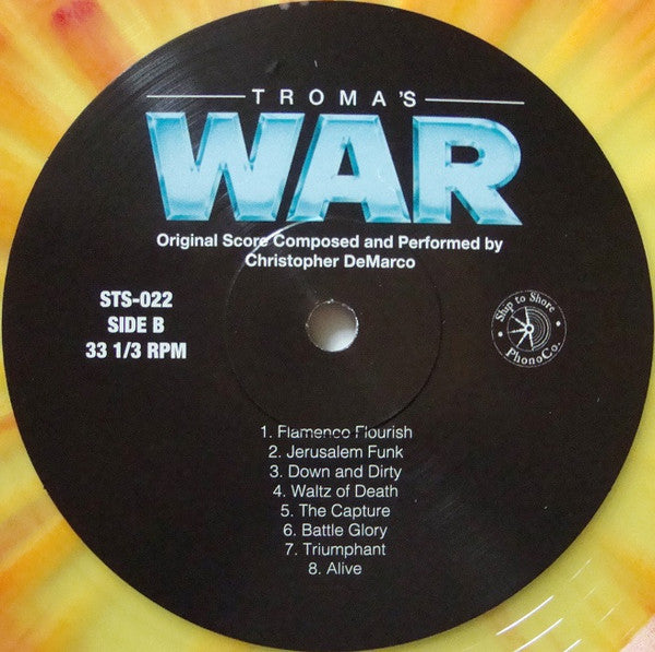 Chris DeMarco (2) : Troma's War (Original Motion Picture Soundtrack) (LP, Album, Ltd, RM, Yel)