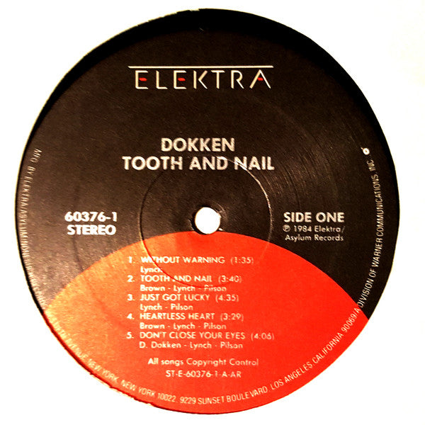 Dokken : Tooth And Nail (LP, Album, AR )