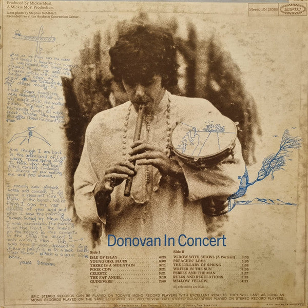 Donovan : Donovan In Concert (LP, Album, San)