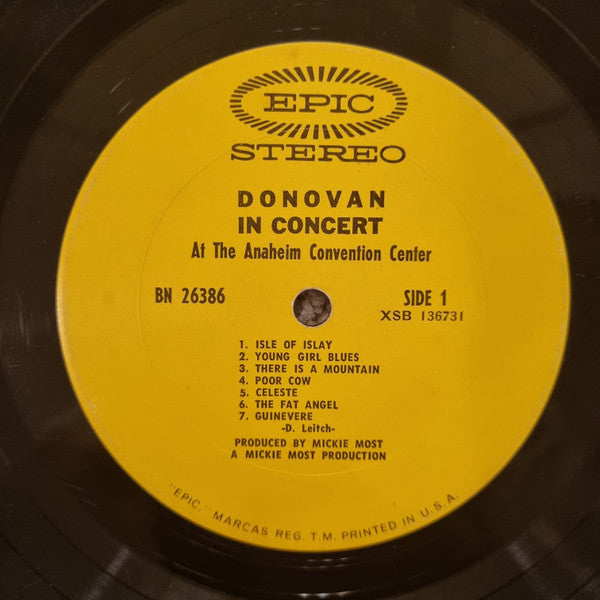 Donovan : Donovan In Concert (LP, Album, San)