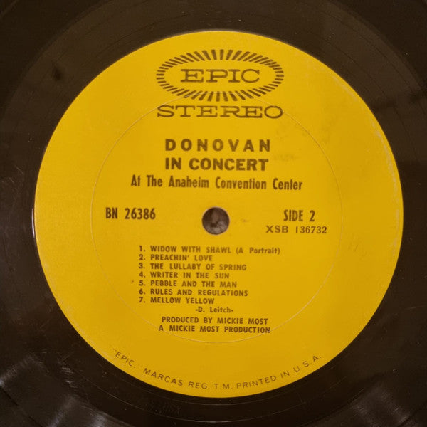 Donovan : Donovan In Concert (LP, Album, San)