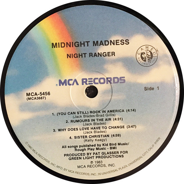 Night Ranger : Midnight Madness (LP, Album, Pin)