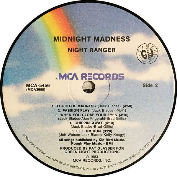 Night Ranger : Midnight Madness (LP, Album, Pin)