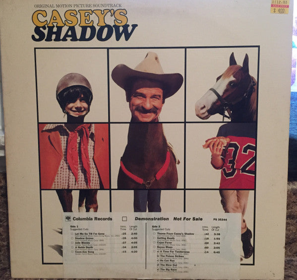 Patrick Williams : Casey's Shadow - Original Motion Picture Soundtrack (LP, Album, Promo)