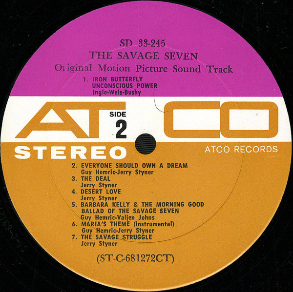 Various : Original Motion Picture Sound Track The Savage Seven Featuring Cream / Iron Butterfly (LP, Ter)