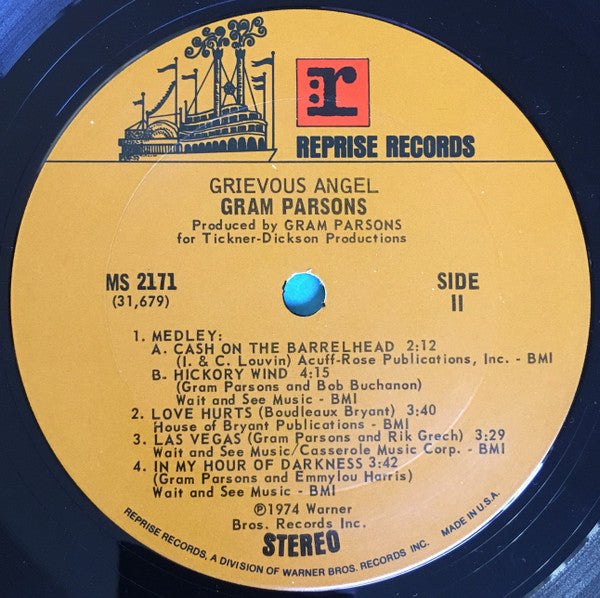 Gram Parsons : Grievous Angel (LP, Album, Ter)
