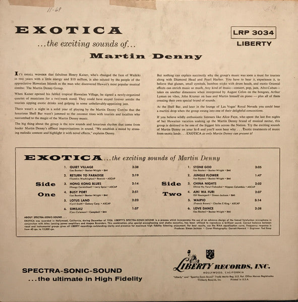 Martin Denny : Exotica (LP, Album, Mono)