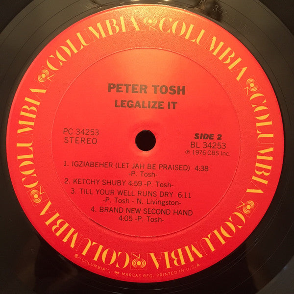 Peter Tosh : Legalize It (LP, Album, RP, Pit)