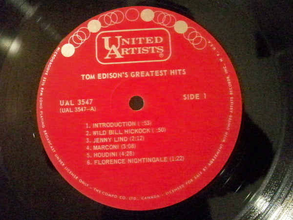 Jeff Harris (6) & Bernie Kukoff : Tom Edison's Greatest Hits (LP, Mono)