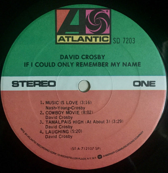 David Crosby : If I Could Only Remember My Name (LP, Album, RE, SP)