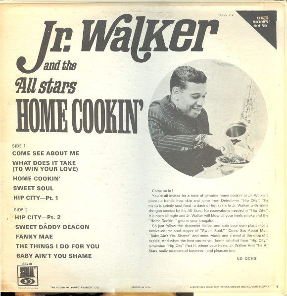 Junior Walker & The All Stars : Home Cookin' (LP, Album)