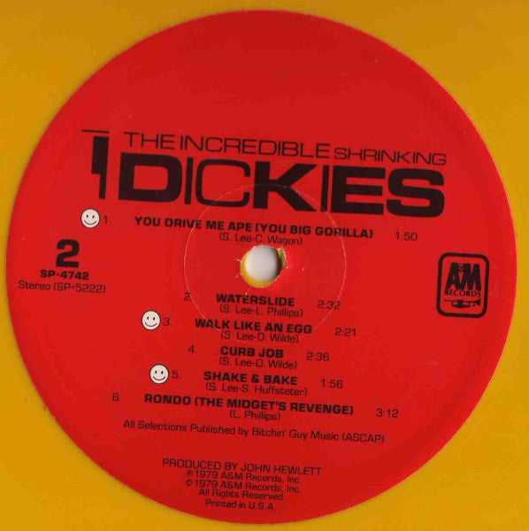 The Dickies : The Incredible Shrinking Dickies (LP, Album, Yel)