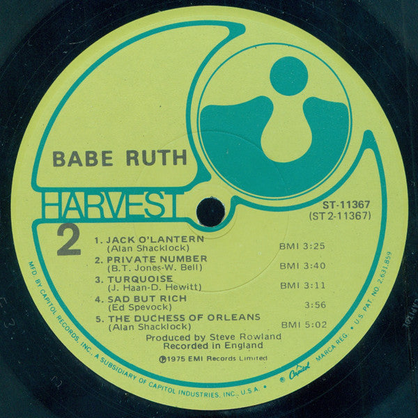 Babe Ruth : Babe Ruth (LP, Album, Cap)