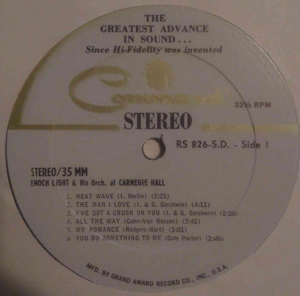 Enoch Light And His Orchestra : Stereo 35/MM (LP, Album, Gat)