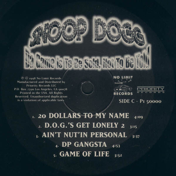 Snoop Dogg : Da Game Is To Be Sold, Not To Be Told (2xLP, Album)