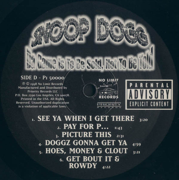 Snoop Dogg : Da Game Is To Be Sold, Not To Be Told (2xLP, Album)