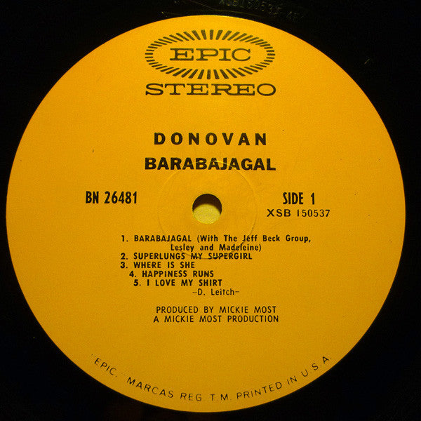 Donovan : Barabajagal (LP, Album, Ter)