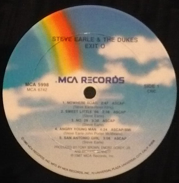 Steve Earle & The Dukes : Exit 0 (LP, Album, Club)