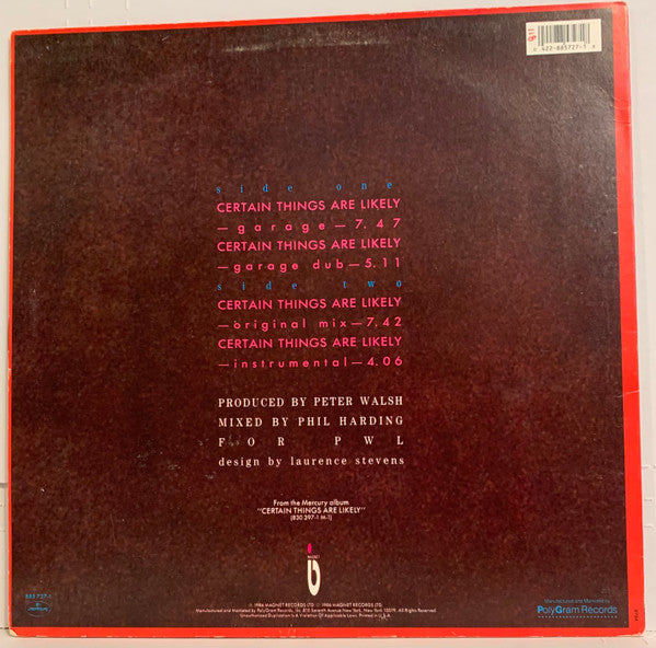 KTP* : Certain Things Are Likely (12", M/Print, Promo)