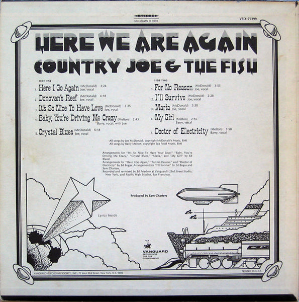 Country Joe And The Fish : Here We Are Again (LP, Album)