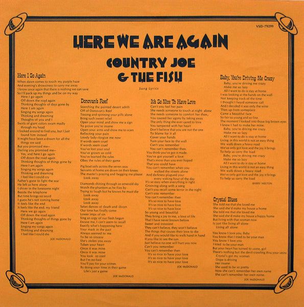 Country Joe And The Fish : Here We Are Again (LP, Album)