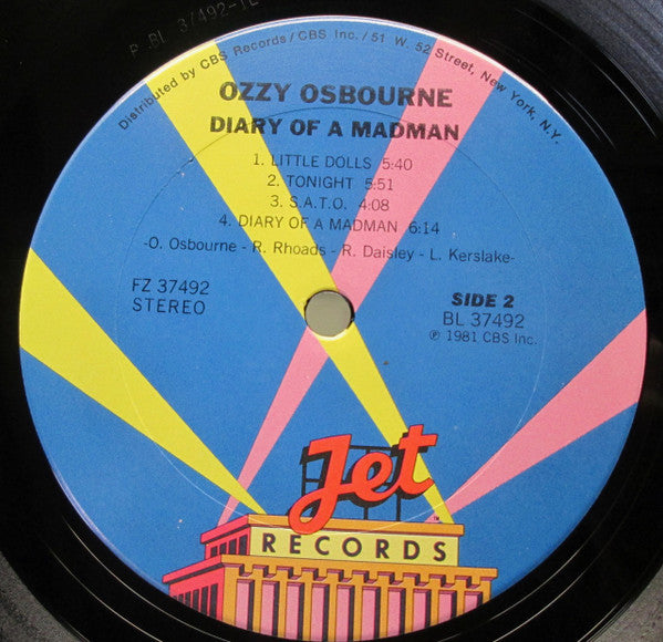 Ozzy Osbourne : Diary Of A Madman (LP, Album)