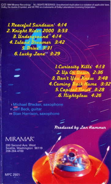 Jan Hammer : Drive (Cass, Album, CrO)
