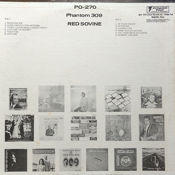 Red Sovine : Phantom 309 (LP, Album, RP)