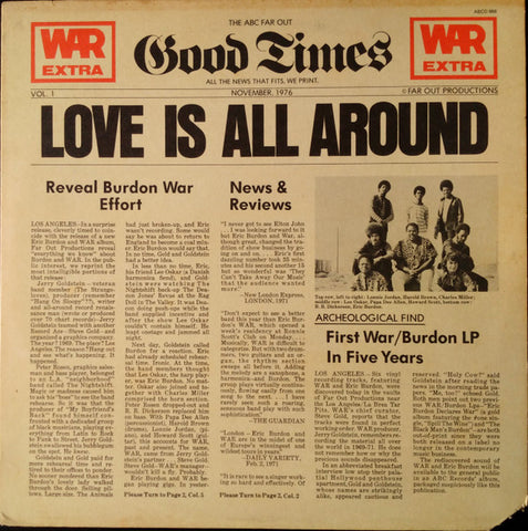 Eric Burdon & War : Love Is All Around (LP, Album, Ter)