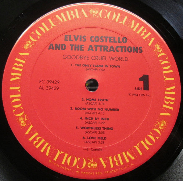 Elvis Costello & The Attractions : Goodbye Cruel World (LP, Album, Car)