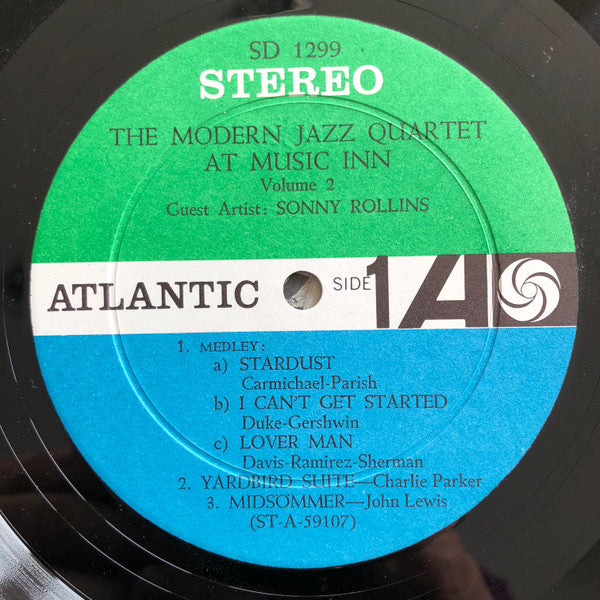 The Modern Jazz Quartet Guest Artist: Sonny Rollins : The Modern Jazz Quartet At Music Inn —  Volume 2 (LP, Album, RE)