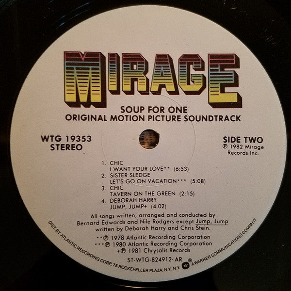 Various : Soup For One - Original Motion Picture Soundtrack (LP, Comp, AR )