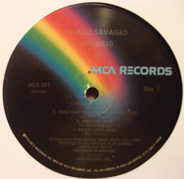Silverhead : 16 And Savaged (LP, Album, Pin)