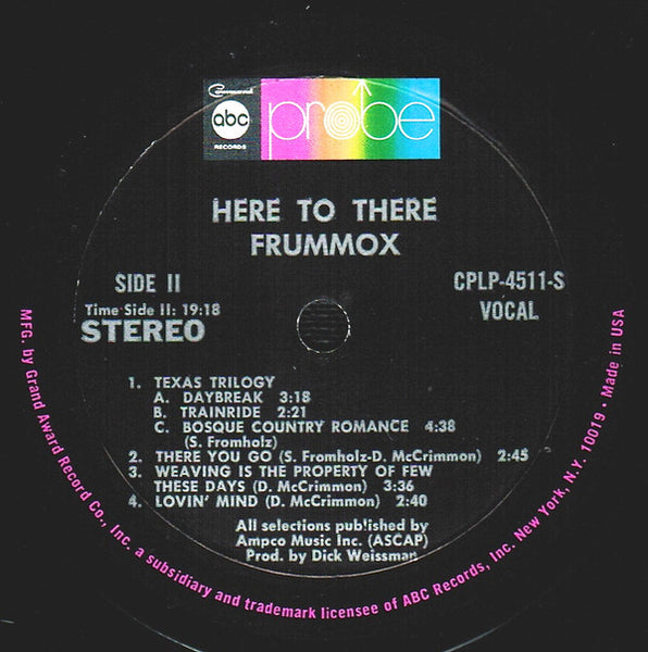 Frummox : Here To There (LP, Album, Mon)
