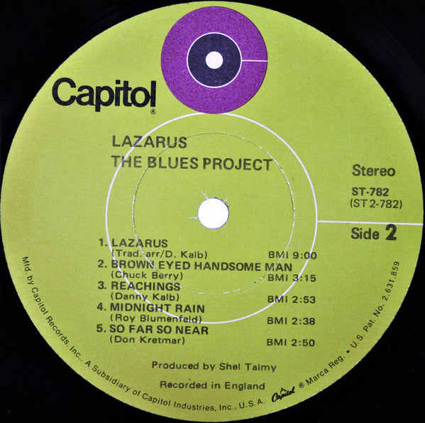 The Blues Project : Lazarus (LP, Album, Jac)