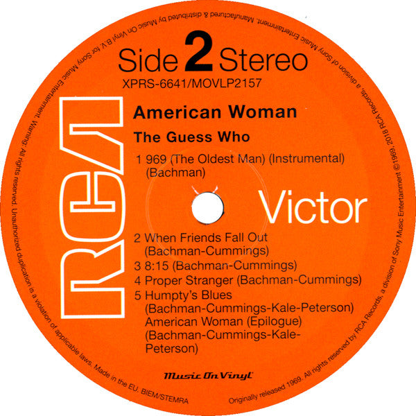 The Guess Who : American Woman (LP, Album, RE, Gat)