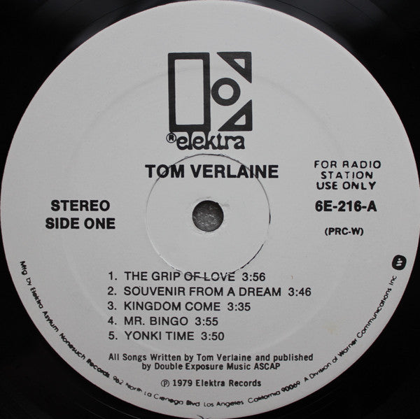 Tom Verlaine : Tom Verlaine (LP, Album, Promo, PRC)