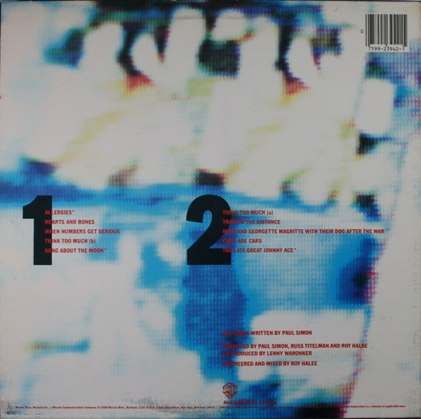 Paul Simon : Hearts And Bones (LP, Album, All)
