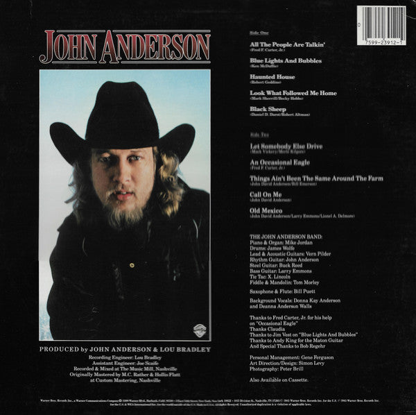 John Anderson (3) : All The People Are Talkin' (LP, Album, Jac)