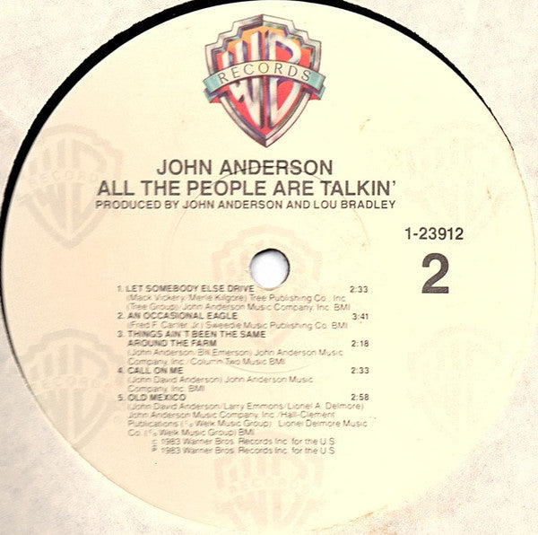 John Anderson (3) : All The People Are Talkin' (LP, Album, Jac)