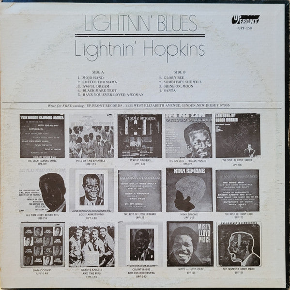 Lightnin' Hopkins : Lightnin' Blues (LP, Album, RE)