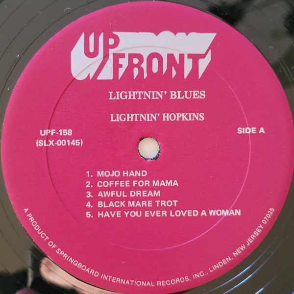 Lightnin' Hopkins : Lightnin' Blues (LP, Album, RE)