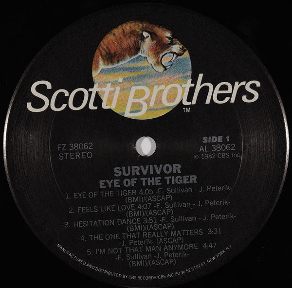 Survivor : Eye Of The Tiger (LP, Album, Car)